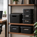 Kit 5 Caixas Organizadoras com Tampa para Organização
