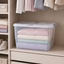 Kit Caixas Organizadoras Transparentes 34L com Tampa e Trava