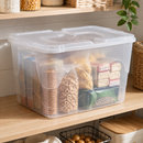 Kit Caixas Organizadoras Transparentes 60L com Tampa