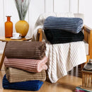 Kit com 2 Mantas Caneladas Aveludadas para Inverno