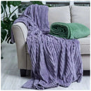 Manta Aveludada Canelada para Cama de Casal