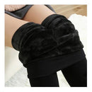 Meia-Calça Térmica de Inverno Flanelada com Pé e Cintura Alta