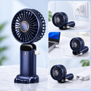 Mini Ventilador Portátil Dobrável Recarregável 5 Velocidades 3 em 1