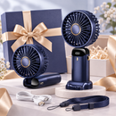Mini Ventilador Portátil Dobrável Recarregável 5 Velocidades 3 em 1