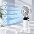 Mini Ventilador Portátil Dobrável Recarregável 5 Velocidades 3 em 1