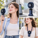 Mini Ventilador Portátil Dobrável Recarregável 5 Velocidades 3 em 1