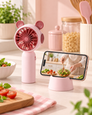 Mini Ventilador Portátil Recarregável de Mão e Mesa USB