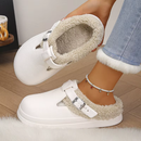 Pantufa Mule Feminina Peluciada Impermeável para Inverno