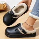 Pantufa Mule Feminina Peluciada Impermeável para Inverno