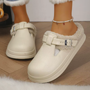 Pantufa Mule Feminina Peluciada Impermeável para Inverno