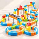 Pista de Trem Magnética Elétrica 3D Recarregável - Kit 80 Peças