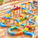 Pista de Trem Magnética Elétrica 3D Recarregável - Kit 80 Peças