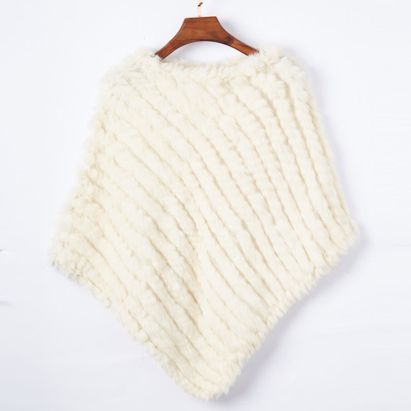 Poncho Feminino de Pele de Coelho | CozyFur