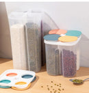 Potes de Armazenamento de Grãos Hermético com 4 Compartimentos