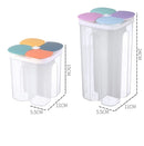 Potes de Armazenamento de Grãos Hermético com 4 Compartimentos