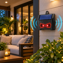Repelente Ultrassônico Solar para Animais com LED e Carregamento USB