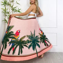 Saída de Praia Feminina Saia Envelope Estampada