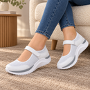 Sandália Feminina Confortável Respirável com Velcro e Plataforma