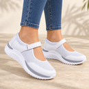 Sandália Feminina Confortável Respirável com Velcro e Plataforma
