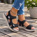 Sandália Feminina Confortável com Plataforma e Fechamento em Velcro