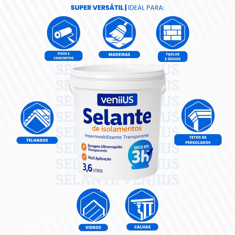 Selante Profissional Impermeável para Infiltrações Veniius