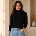 Suéter Cacharrel Feminino Gola Alta Tricô | WarmAura