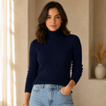 Suéter Cacharrel Feminino Gola Alta Tricô | WarmAura