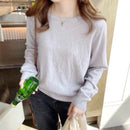 Suéter Feminino Básico de Lã com Gola Redonda