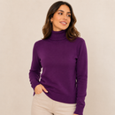 Suéter Feminino Cacharrel Gola Alta em Tricô | WinterComfort