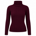 Suéter Feminino Gola Alta em Tricô Trançado para Inverno | WinterBraids
