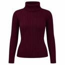 Suéter Feminino Gola Alta em Tricô Trançado para Inverno | WinterBraids