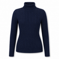 Suéter Feminino Gola Alta em Tricô Trançado para Inverno | WinterBraids