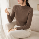Suéter Feminino de Tricô Elegante com Botões para Inverno