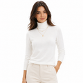Suéter Feminino em Tricô Gola Alta para Inverno | LuxeKnit