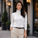 Suéter Feminino em Tricô Gola Alta para Inverno | LuxeKnit