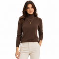 Suéter Feminino em Tricô Gola Alta para Inverno | LuxeKnit