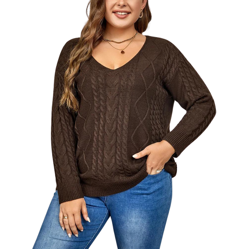 Suéter Feminino Casual Plus Size | Trend