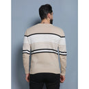 Suéter Masculino de Tricô com Gola Redonda e Manga Longa em Lã