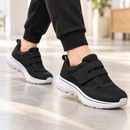 Tênis Feminino Confortável para Pés Largos com Velcro Antiderrapante para Caminhada