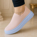 Tênis Feminino Slip On Malha Knit Sem Cadarço Casual