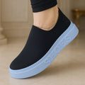 Tênis Feminino Slip On Malha Knit Sem Cadarço Casual