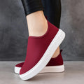Tênis Feminino Slip On Malha Knit Sem Cadarço Casual