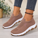 Tênis Slip On Feminino em Malha Respirável com Solado Alto