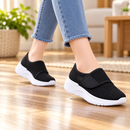 Tênis Slip On Feminino em Malha Respirável com Velcro