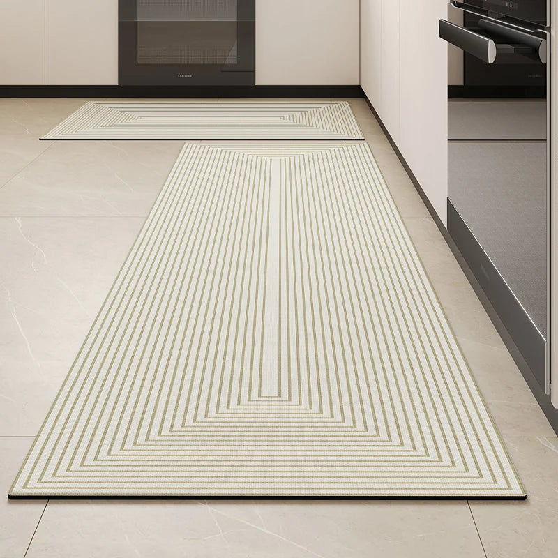 Tapete de Cozinha Absorvente Antiderrapante Listrado - StripeDry