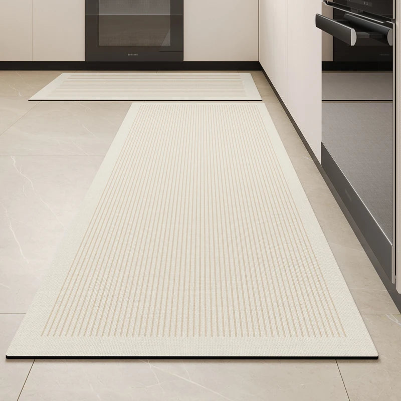 Tapete de Cozinha Absorvente Antiderrapante Listrado - StripeDry