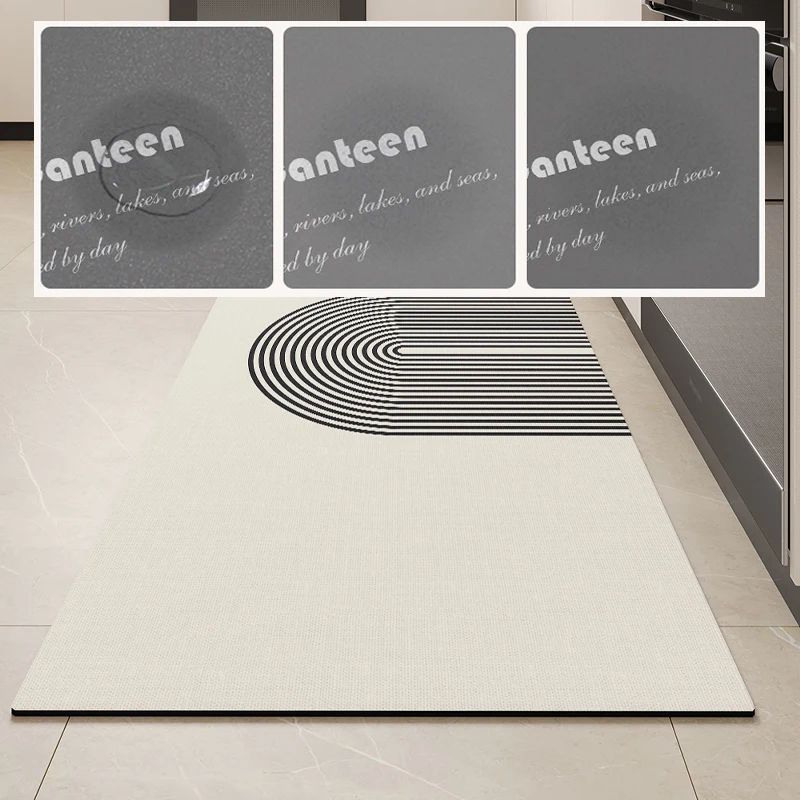 Tapete de Cozinha Absorvente Antiderrapante Listrado - StripeDry