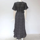 Vestido Feminino Longo de Verão Estampado com Babados