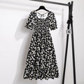 Vestido Feminino Midi Plissado Florido de Verão