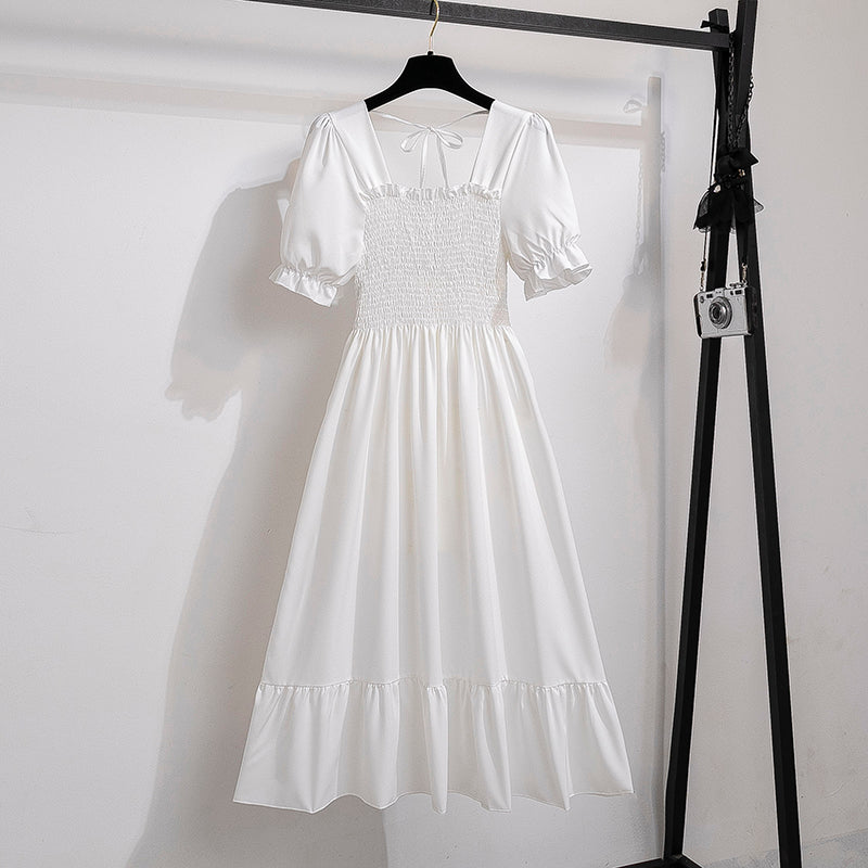 Vestido Feminino Midi Plissado Florido de Verão